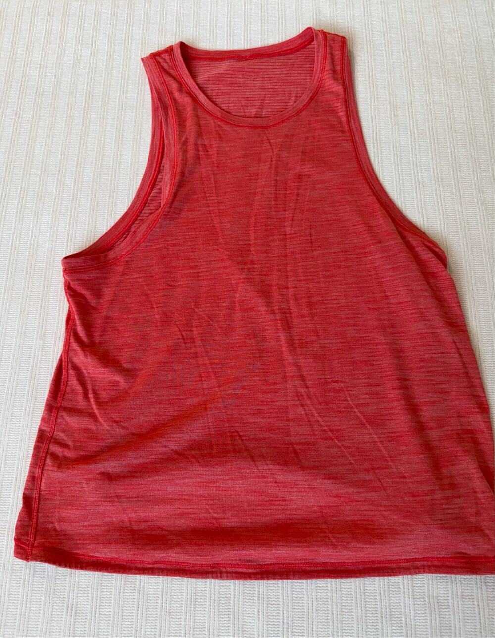 Lululemon Fast As Light Muscle Tank Heathered Red